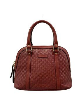 Gucci Handbag Micro Guccissima Red Leather